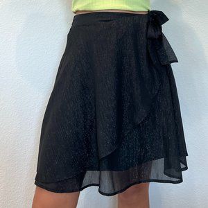 Black Sparkly Ruffled Skirt, size Small